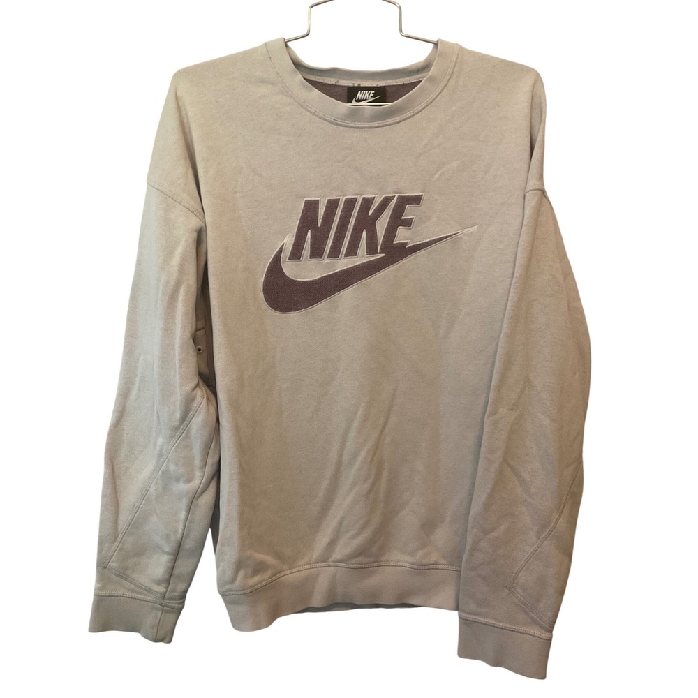 Nike Move To Zero Crewneck Sweatshirt Lilac Purple Chenille Logo Mens Large